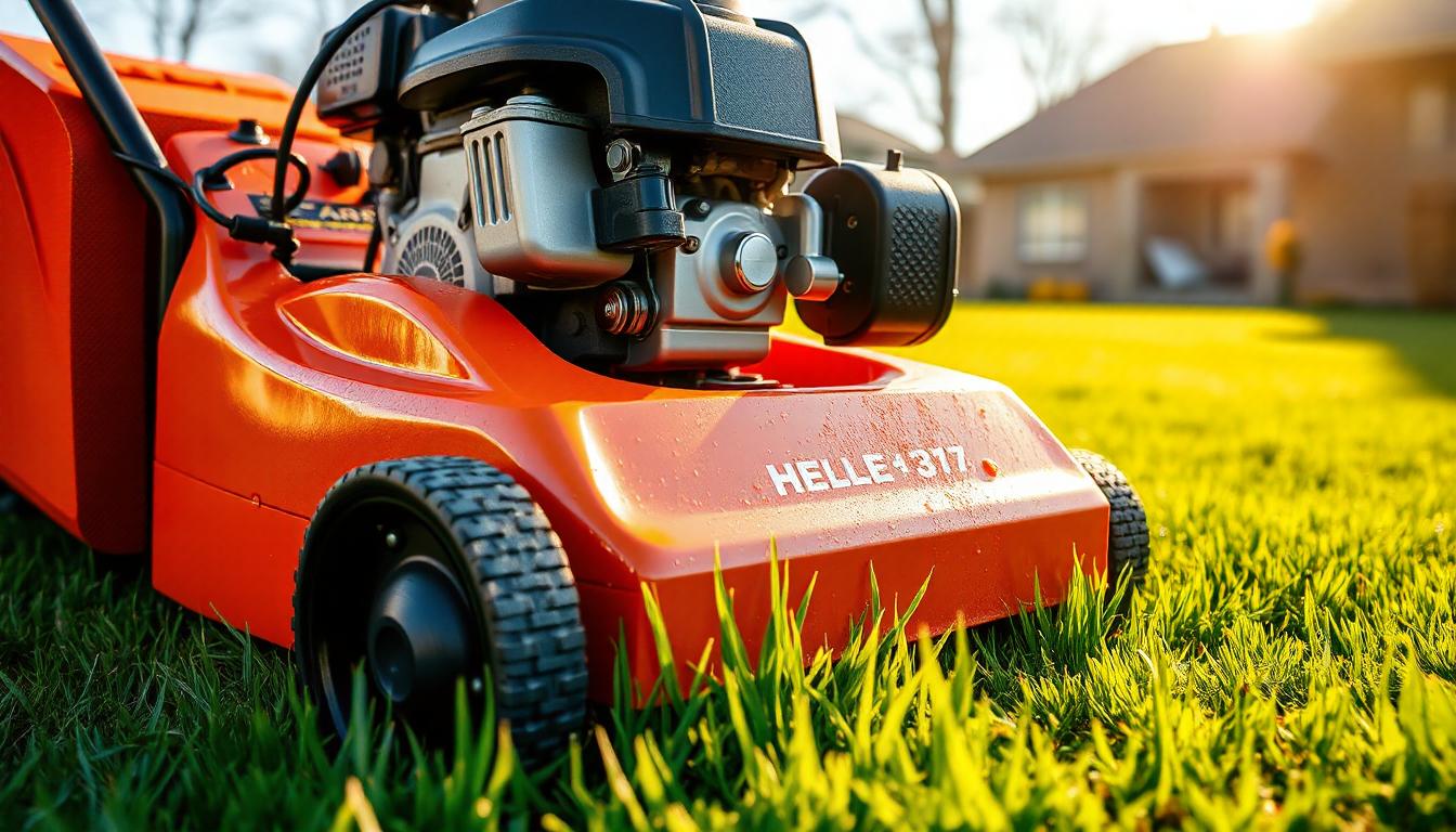 иллюстрация к статье "Как использовать бензиновую барабанную газонокосилку?"