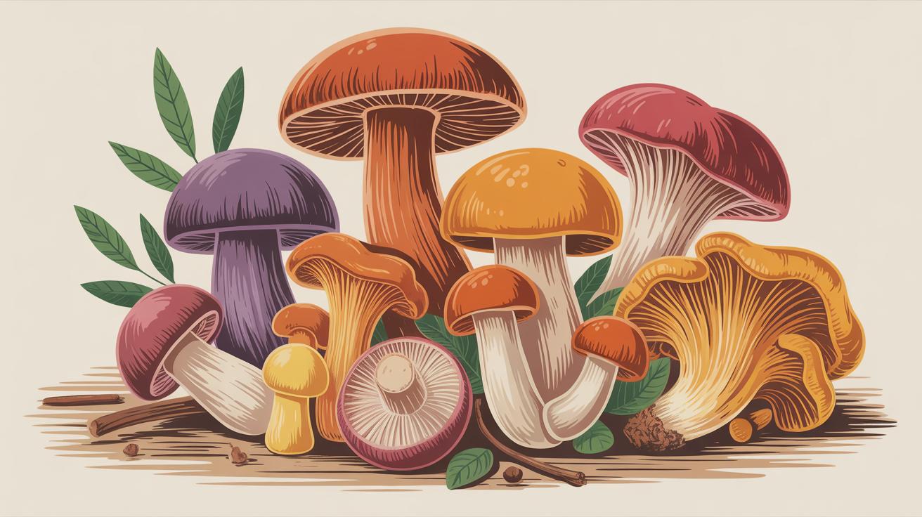 иллюстрация к статье "Не просто добавка: как грибы стали главным трендом в wellness-индустрии"