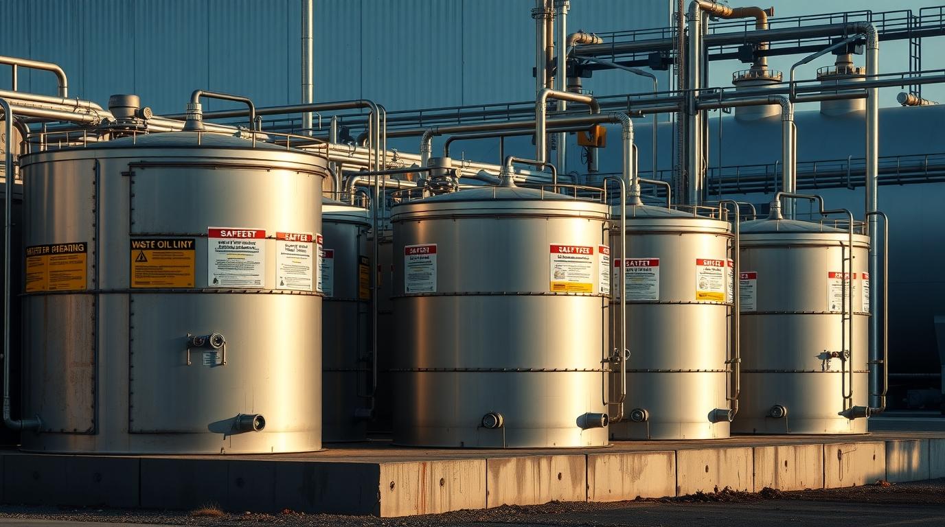 Хранение отработки: обзор промышленных ёмкостей для сбора масла