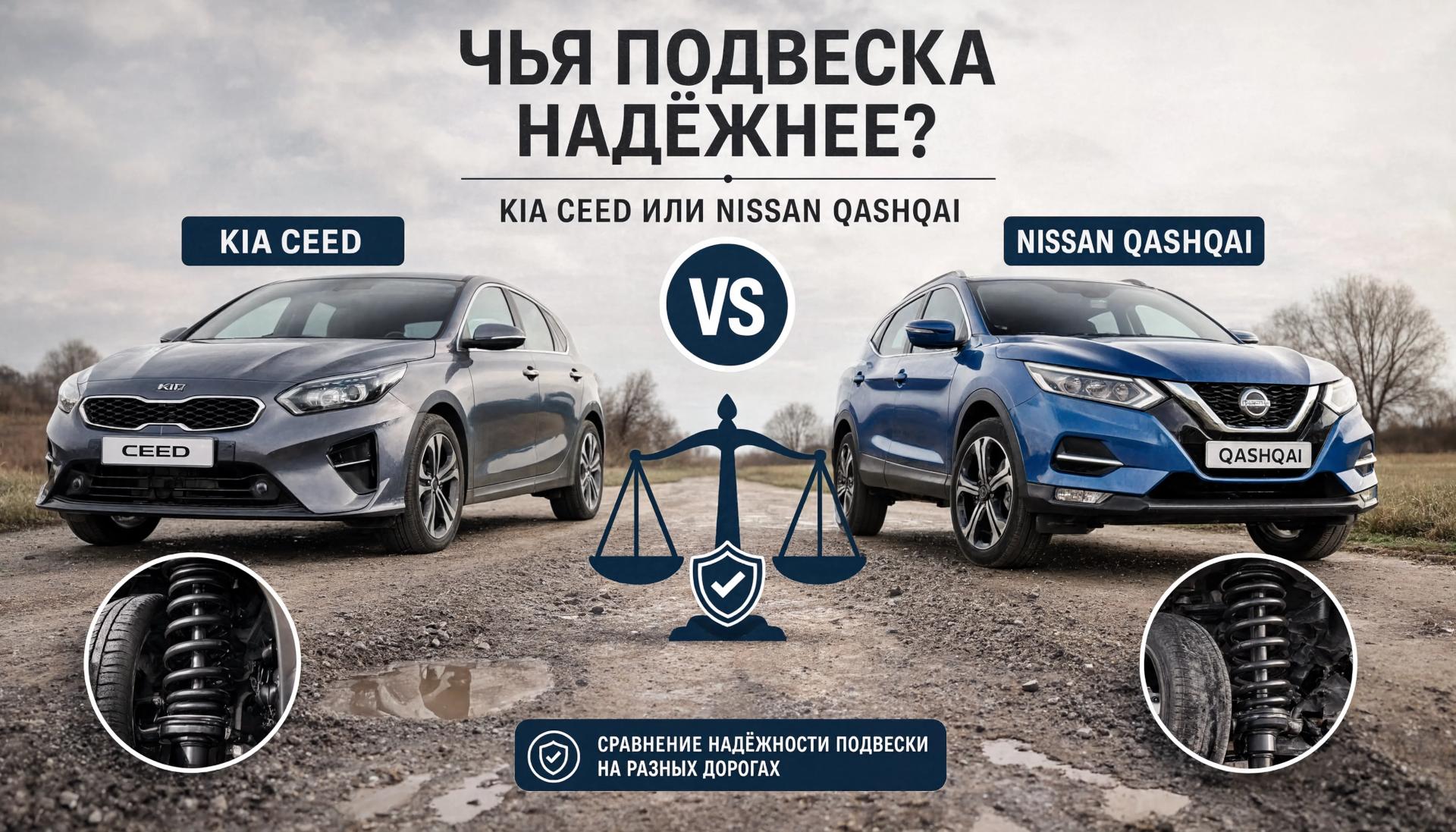 Чья подвеска надёжнее Kia Ceed или Nissan Qashqai